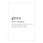 Gees Art Print - A0