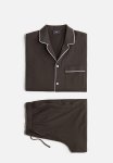 Pyjama Shirt And Shorts - Dark Grey
