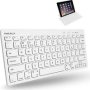 Macally MINI Bluetooth Keyboard With Built-in Stand White