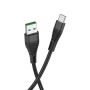 Black USB To Type C Data And Fast Charging Cable 1M