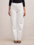 Emma Mid-rise Barrel Jeans - 16 Off White