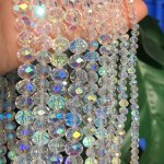 White Ab Clear Rondelle Austria Artificial Crystal Beads Faceted Glass Beads Loose Spacer Beads For Diy Bracelet Jewelry Making
