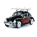 1:24 1966 Volkswagen Beetle With 2 Surfboards - Black Woody Sides