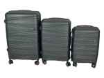 Smte- Acesa Hard Shell Elite Ubs Suitcase Set 3 Piece Grey With Keychain