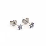 Sens Sterling Silver Tanzanite Crystal Daisy
