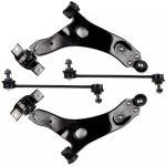 4PC K80407 K80408 K80066 Front Lower Control Arms Ball Joints Sway Bars Kit Replacement For Ford Focus 2004 2005 2006 2007 2008