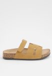 Cut Out Strap Detail Sliders - Taupe