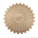 Placemats 38CM Pressed Vinyl Table Mates For Dining Table Set Of 6