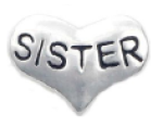 FLC172 - Sister Charm For Floating Locket Necklace