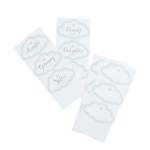 Baby Shower Novelty Guest Stickers Pink blue green - Green