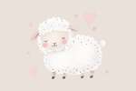 Lovely Sheep Canvas Print - 600MM X 600MM