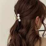 Elegant Faux Pearl Hair Clip For Women - Strong Hold Stylish Accessory For Thick & Slim Hair Perfect For Valentine's Day