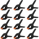 12PCS Spring Clamps 5.08CM Small Backdrop Clips Plastic Clamps Heavy Duty Spring Clips For Crafts Backdrop Stand Woodworking Pho
