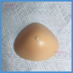 Single Piece Silicone Breast Pad Skin Color Concave Breathable Triangle Suitable For Breast Surgery Breast Augmentation Women's