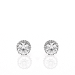 Chet Sterling Silver Vintage Inspired Crown Stud Earrings