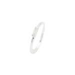 Silver Rectangular Cubic Ring - 56 Silver