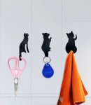 3PCS Cat Shaped Metal Adhesive Hook CKH3