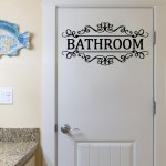 Vinyl Wall Sticker Creative Home Decoration For Bathroom Removable And Cute Door Sticker For Toilet Laundry Room Bathroom Restro