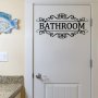 Vinyl Wall Sticker Creative Home Decoration For Bathroom Removable And Cute Door Sticker For Toilet Laundry Room Bathroom Restroom