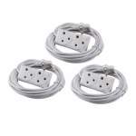 3M Smte Extension Cord With A Two-way Multi-plug Extension Lead Bulk 3 Pack With Keychain