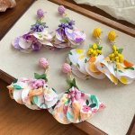 Boho Fabric Flower Earrings - Factory Plaza
