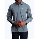 Jeep Mens Willys Long Sleeve Work Shirt In Blue - Blue 5XL