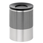 Special Steel Litter Bin – Wide – Square Punch – Stainless Steel – 676SS