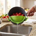 Collapsible Silicone Food Strainer Kitchen Colander