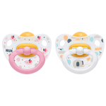 Nuk Happy Kids Latex Soother 0-6 Months? Girl 2 BOX