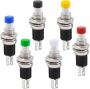 Push Button N/o Momentary Metal Shaft - White