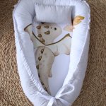 Baby Safe Nest Safe Sleeping Pod Grey Vintage Sleeping Dino
