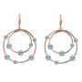 Orbit Hoop - Aquamarine Crystal Rose