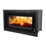950 Closed Combustion Double Sided Built-in Fireplace With Trim Plate