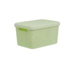 Ezy Storage Mode 17.3L Lidded Basket - Moss Green