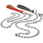 Large Lead Chain With Leather Handle For Dogs 1.2CM Colour May Vary