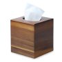 Acacia Wood Tissue Box Cover Square Wooden Tissue Holder For Bathroom Living Room Dining Table Decorative Cube Facial Tissue Box Cover 5.3 X 5.3