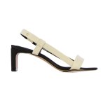 Slingback Leather Sandal -black cream
