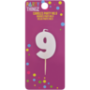 White NO.9 Party Candle