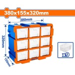 Wadfow Storage Tower Modular Set Clear 9PCE
