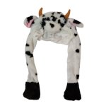 Black White Cow Squeeze Hat