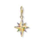 Charm Pendant Colourful Star Gold