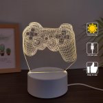 1PC Game Controller 3D Nightlight Game Player Collection Gift Nightlight USB Interface Warm Light Atmosphere Decorative Light Th