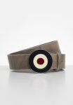 Ben Sherman Distressed Leather Target Buckle - Sustained Grey