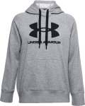 Women's Ua Rival Fleece Logo Hoodie - Steel Medium HEATHER-035 XXL