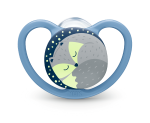 Silicone Space Night Soother 6-18 Months Boy 2-PACK