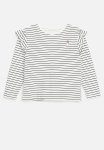 PoP Candy Striped Frilled Tee-ecru & Black