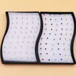 30 Pairs Set Of Tiny Stud Earrings Embellished With Colorful Rhinestones Elegant Simple Style For Women Daily Wear Gift