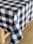 Linen House Revana Check Table Linen- Black