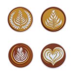 Silicone Coasters Latte Art Design Non-slip Cup Mat
