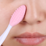 Silicone Nose Brush Clean To Black Head Brush Double Sided Soft Exfoliating Brush Facial Skin Care Cleaning Rough Massage Tool F